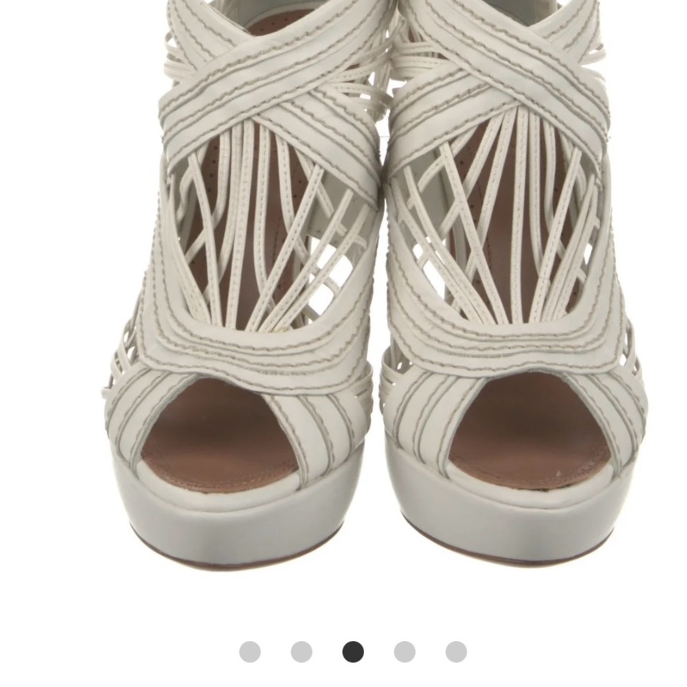 Alaia Calzature Donna Elegant White Women's High Heel Sandals